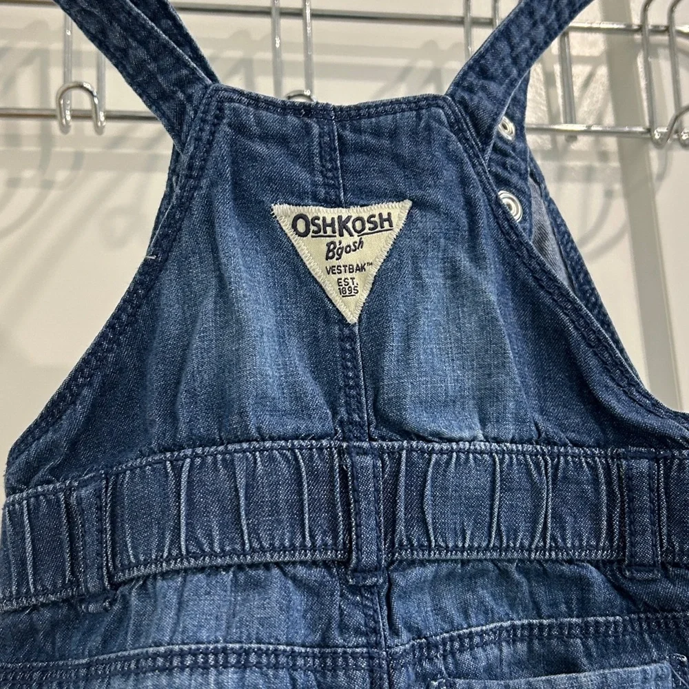 OshKosh B'gosh Denim Bib Overalls Blue Jean Jogger Style |Size 9 months